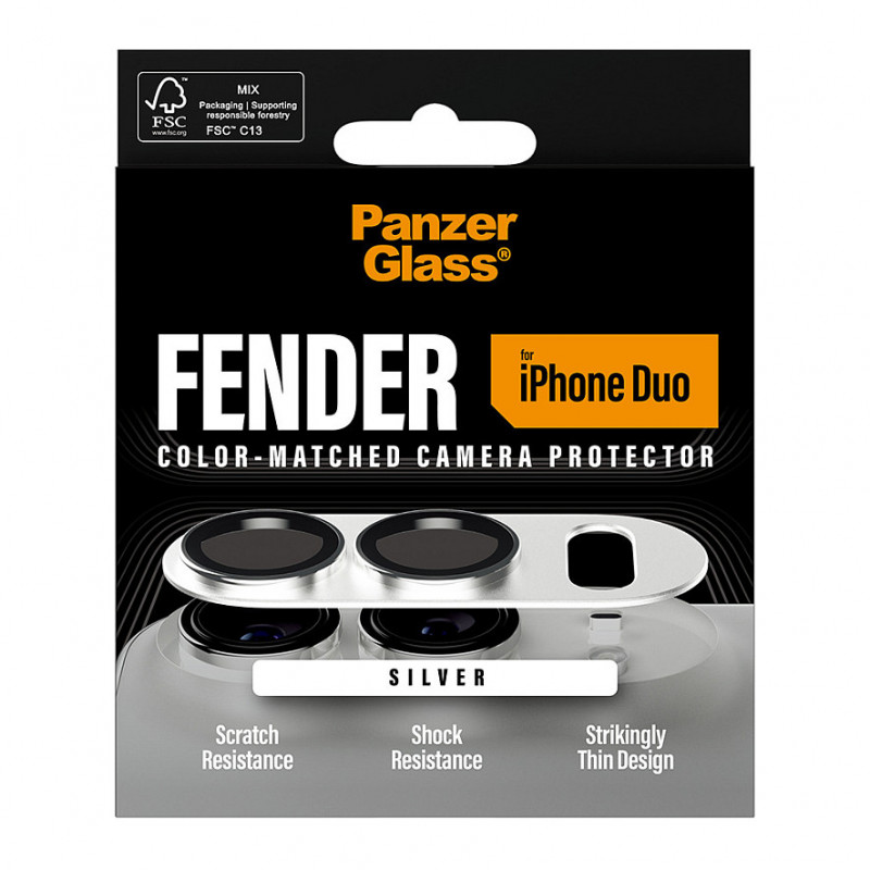 PanzerGlass Fender Προστατευτικό Κάμερας για iPhone Duo, Λευκό