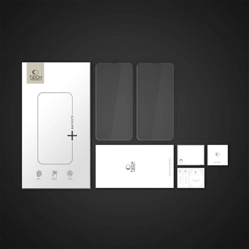 Tech-Protect Glass Fit+ Ενισχυμένο Γυαλί για Apple iPhone 13 Mini, Διαφανές (2 τεμ.)