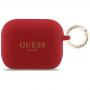Θήκη Guess Silicone Glitter Ring για Apple AirPods Pro 3, φούξια