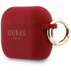 Θήκη Guess Silicone Glitter Ring για Apple AirPods Pro 3, φούξια