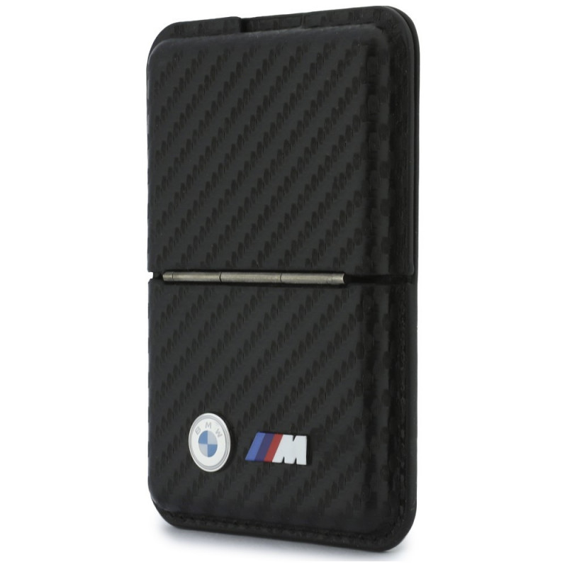 Πορτοφόλι BMW M Carbon Metal Logos MagSafe, μαύρο