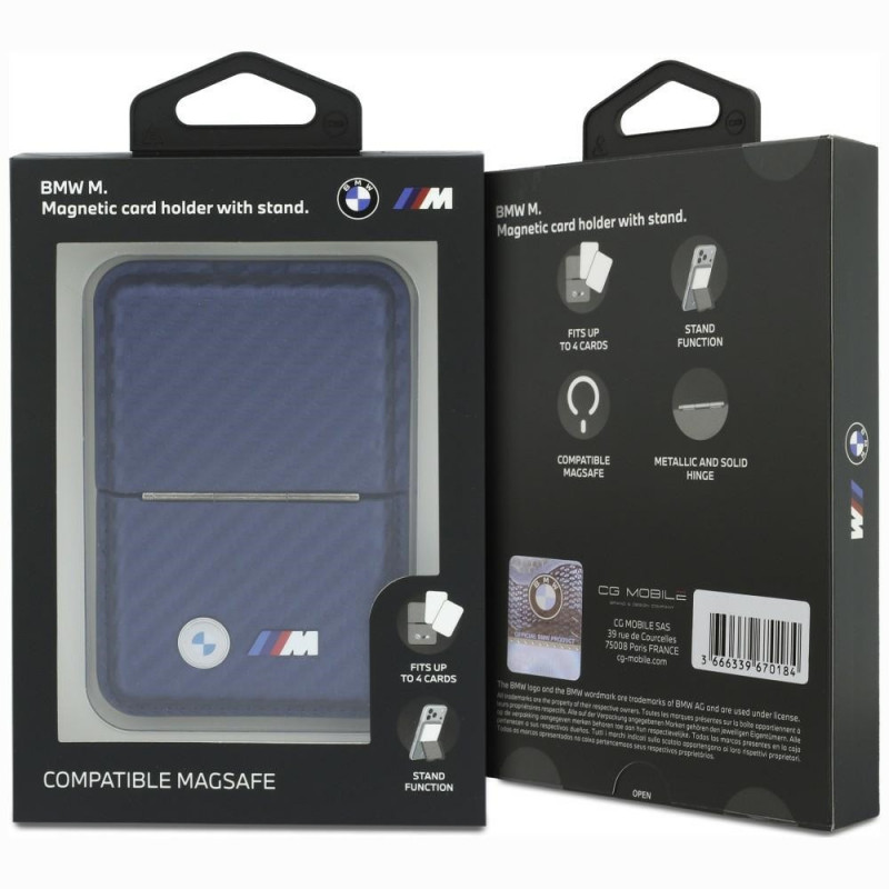 BMW M Carbon Metal Logos MagSafe πορτοφόλι, ναυτικό μπλε