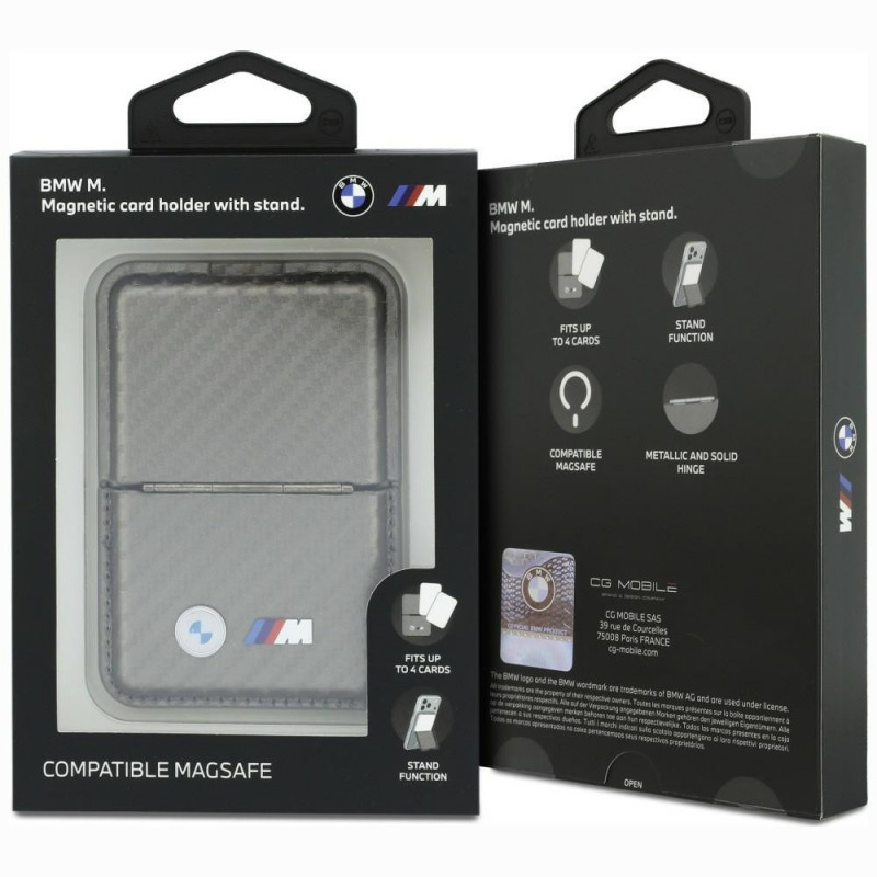 BMW M Carbon Metal Logos MagSafe Πορτοφόλι, ανθρακί