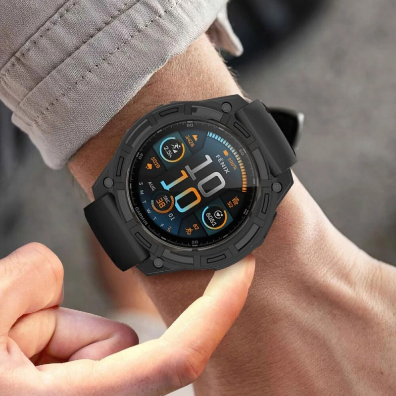 Θήκη Tech-Protect Defense Air για Garmin Fenix 7X / 7X Pro, Μαύρη