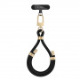 Tech-Protect C4S Rope Wrist Strap, Μαύρο/Χρυσό