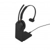 Jabra Evolve3 65 MS Mono Ακουστικά, Link 390c, Βάση φόρτισης, Μαύρο (36599-899-889)