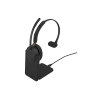 Jabra Evolve3 65 MS Mono Ακουστικά, Link 390c, Βάση φόρτισης, Μαύρο (36599-899-889)