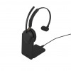 Jabra Evolve3 65 UC Μονοφωνικό Ακουστικό, Link 390c, Βάση Φόρτισης, Μαύρο (36599-889-889)