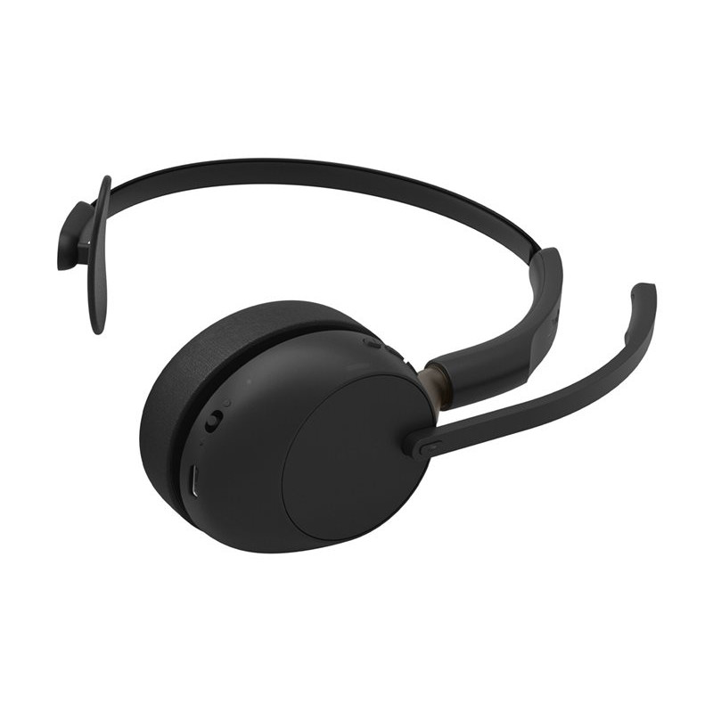 Jabra Evolve3 65 UC Μονοφωνικό Ακουστικό, Link 390c, Βάση Φόρτισης, Μαύρο (36599-889-889)
