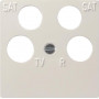 Gira Κεντρικό Ένθετο Πλάκας 025903, 4 Θέσεων, για 50x50 Ankaro, System 55, Λευκό