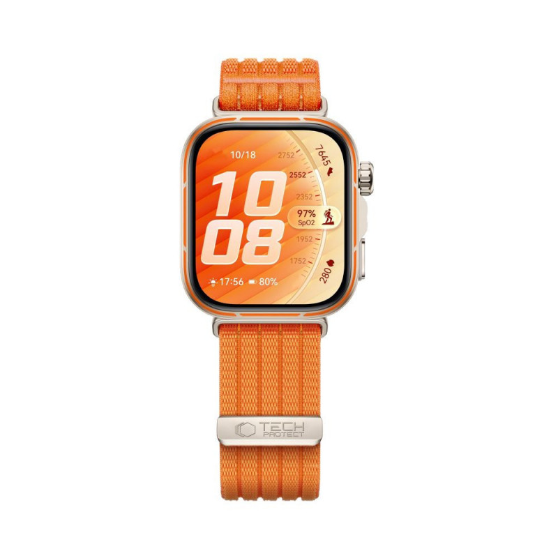 Tech-Protect Λουράκι από νάιλον για Huawei Watch Fit 3 / 4 / 4 Pro / 5 / 5 Pro, πορτοκαλί