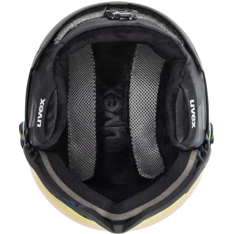 Κράνος σκι UVEX Wanted Visor, 58-61 cm (L), Μαύρο