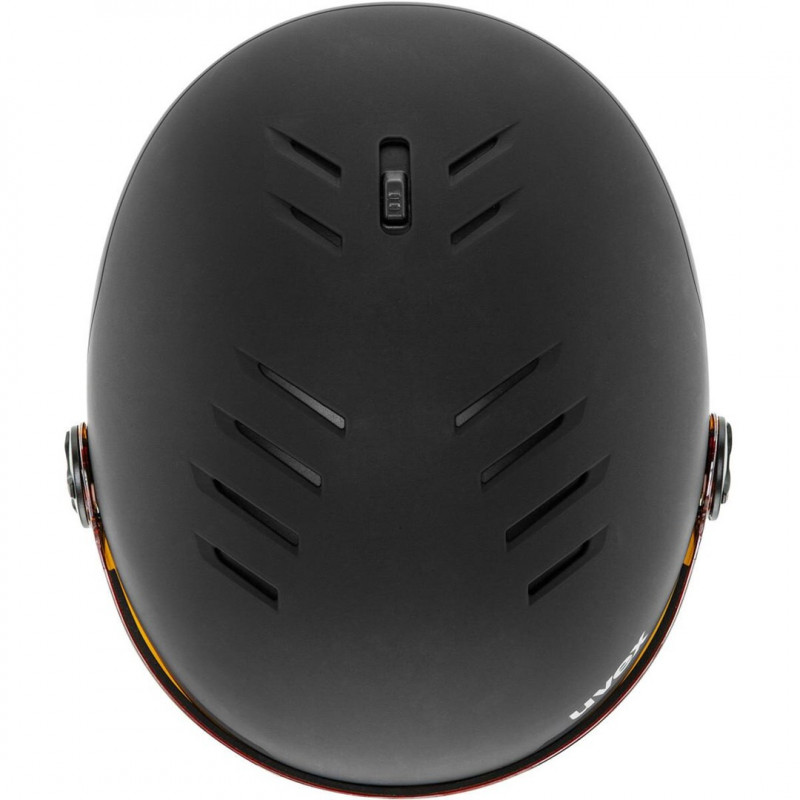 Κράνος σκι UVEX Wanted Visor, 58-61 cm (L), Μαύρο