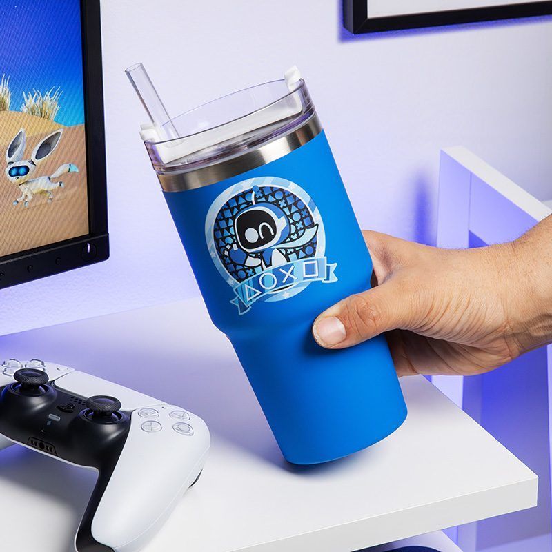 Paladone PP15504AB Astro Bot θερμός ταξιδιού, 600 ml, μπλε