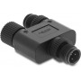 Delock 60849 M12 διακλαδωτής Y A-coded 4 pin, 1 x αρσενικό σε 1 x αρσενικό και 1 x θηλυκό