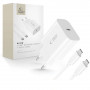 Tech-Protect NC20W Φορτιστής Τοίχου 1 θύρας USB-C PD20W με καλώδιο USB-C / USB-C, Λευκός