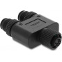 Delock 60852 M12 διακλαδωτής Y A-coded 4 pin, 1 x θηλυκό σε 2 x αρσενικό