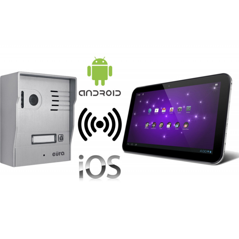 EURA IVP-02C7 Lutra IP βιντεοθυροτηλέφωνο, επιτοίχια τοποθέτηση, πολωνικός διακομιστής