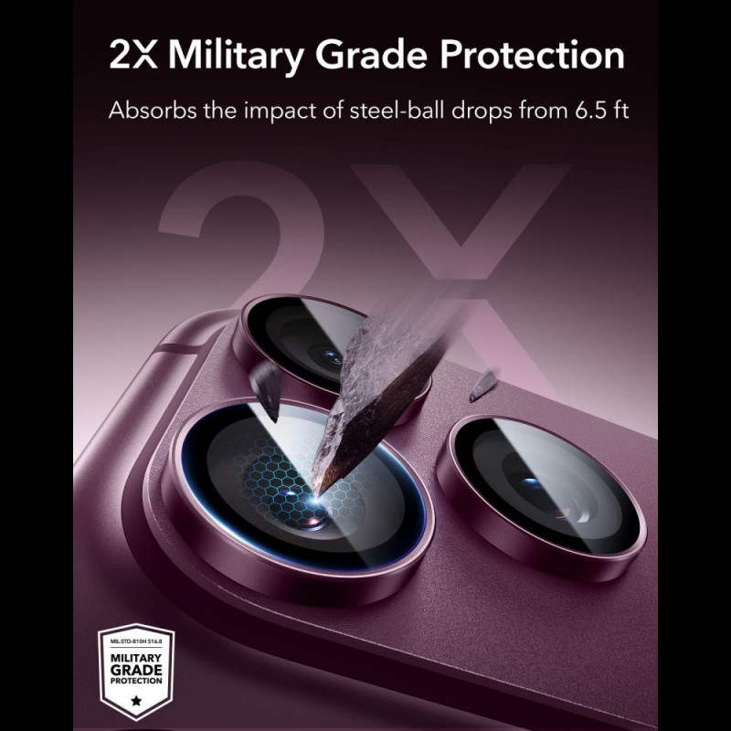ESR Armorite Προστατευτικό Κάμερας για Apple iPhone 18 Pro / 18 Pro Max, Deep Burgundy