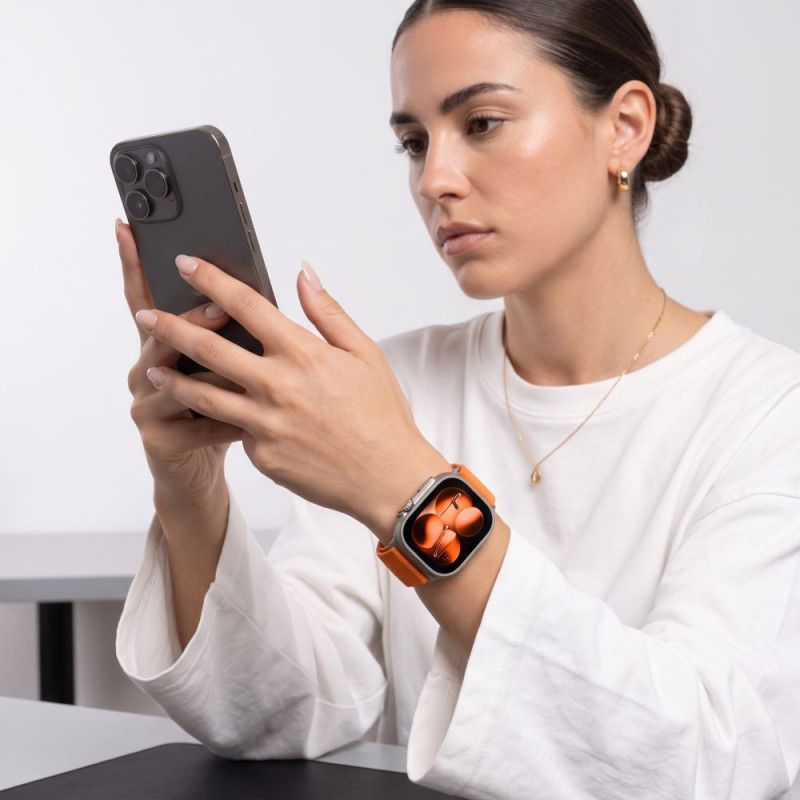 Tech-Protect Nylonloop Apple Watch 8 / 9 / 10 / 11 / 12 / SE / Ultra 44/45/46/49 mm Λουράκι ρολογιού, πορτοκαλί
