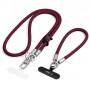 Tech-Protect C10S Rope Σετ κορδονιών για κινητό crossbody & καρπού, Burgundy/Titanium