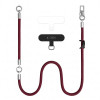 Tech-Protect C10S Rope Σετ κορδονιών για κινητό crossbody & καρπού, Burgundy/Titanium