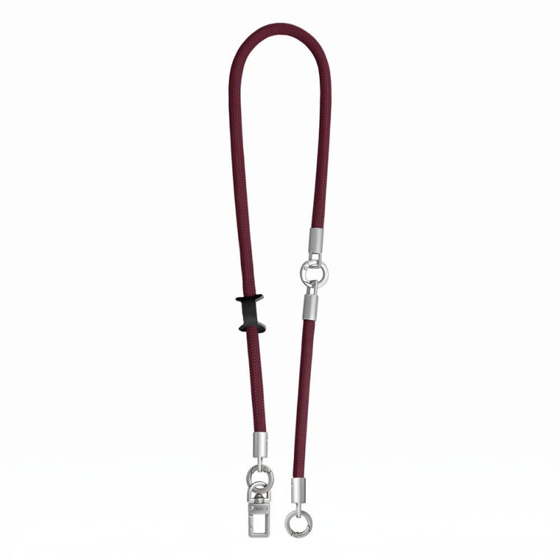 Tech-Protect C10S Rope Σετ κορδονιών για κινητό crossbody & καρπού, Burgundy/Titanium