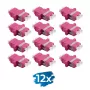 LogiLink FA02LC8 Προσαρμογέας ίνας LC Duplex, 12 τεμάχια, με φλάντζα, βιολετί