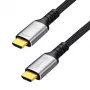 Καλώδιο HDMI LogiLink CH0120, A/M σε A/M, 8K/60 Hz, 48 Gbps, μεταλλικό, νάιλον, μαύρο/γκρι, 0.5 m