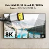Καλώδιο HDMI LogiLink CH0121, A/M σε A/M, 8K/60 Hz, 48 Gbps, μεταλλικό, νάιλον, μαύρο/γκρι, 1 m