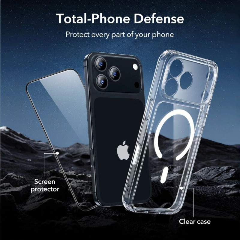 Θήκη ESR Classic Hybrid MagSafe με σκληρυμένο γυαλί για Apple iPhone 17 Pro Max, διάφανη