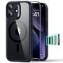Θήκη ESR Classic Hybrid MagSafe με Tempered Glass για Apple iPhone 17, Διάφανη/μαύρη