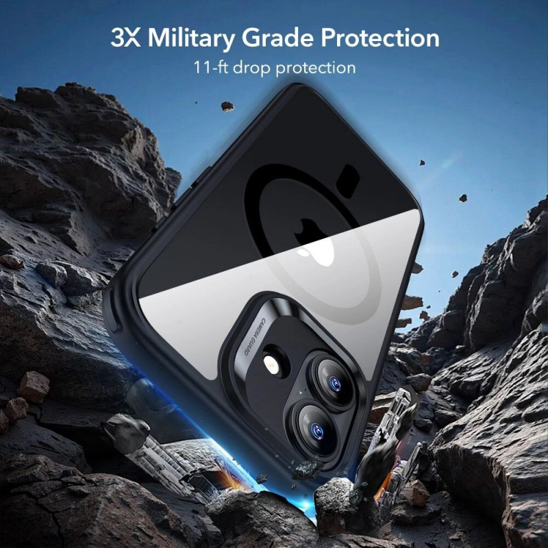 Θήκη ESR Classic Hybrid MagSafe με Tempered Glass για Apple iPhone 17, Διάφανη/μαύρη