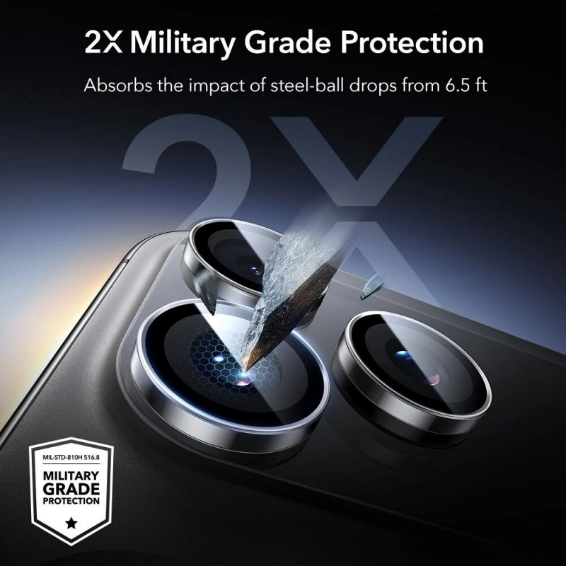 ESR Armorite Προστατευτικό Κάμερας για Apple iPhone 14 Pro / 14 Pro Max / 15 Pro / 15 Pro Max / 16 Pro / 16 Pro Max / 17 Pro / 17 Pro Max, Διαφανές (ESR932)