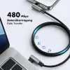 Καλώδιο LogiLink CU0461 USB 2.0 Type-C, C/M 90° σε C/M 90°, 480 Mbps, 100W, μεταλλικό, ασημί/μαύρο, 1 m