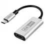 LogiLink CUA0115 προσαρμογέας USB 3.2 Gen1 Type-C, C/M σε HDMI-A/F, 4K/60 Hz, μεταλλικός, μαύρος/ασημί, 0.15 m