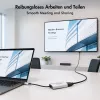 LogiLink CUA0115 προσαρμογέας USB 3.2 Gen1 Type-C, C/M σε HDMI-A/F, 4K/60 Hz, μεταλλικός, μαύρος/ασημί, 0.15 m