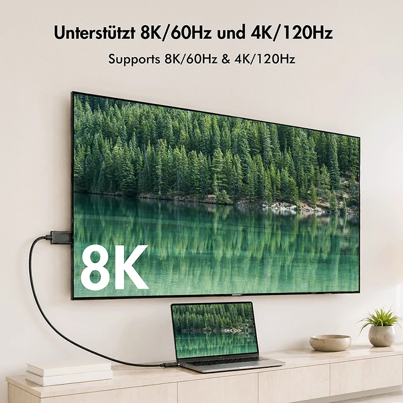 Καλώδιο Logilink CUA0131 USB 3.2 Gen2 Type-C, C/M σε DP/M, 8K/60 Hz, νάιλον, μέταλλο, μαύρο, 2 m