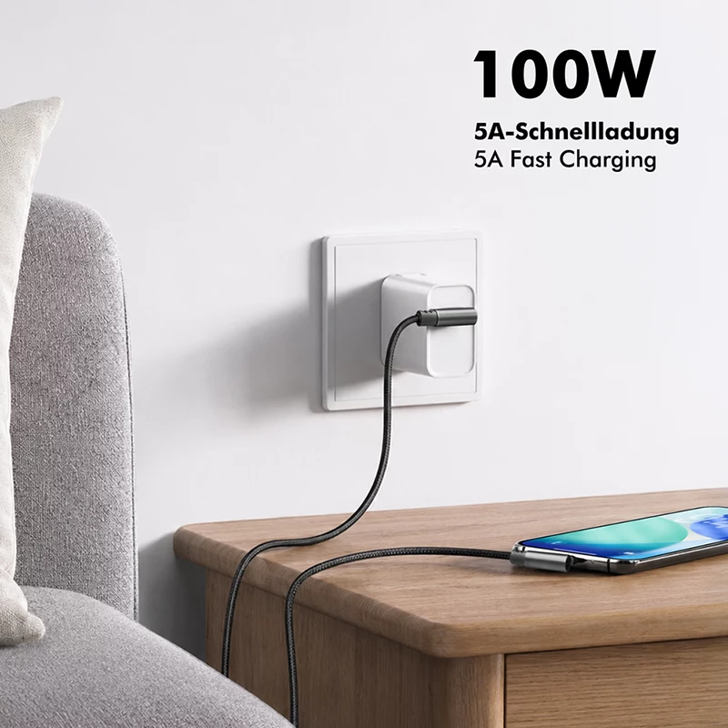 Καλώδιο USB 2.0 Type-C LogiLink CU0463, C/M 90° σε C/M 90°, 480 Mbps, 100W, μεταλλικό, ασημί/μαύρο, 3 m
