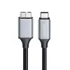 Καλώδιο USB 3.2 Gen1 Type-C Logilink CU0198, C/M σε Micro-USB/M, 5 Gbps, νάιλον, μέταλλο, μαύρο/ασημί, 1 m