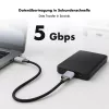 Καλώδιο USB 3.2 Gen1 Type-C Logilink CU0198, C/M σε Micro-USB/M, 5 Gbps, νάιλον, μέταλλο, μαύρο/ασημί, 1 m