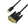 Καλώδιο Logilink UA0474 USB 3.2 Gen1 Type-C, C/M σε DVI-D/M, 1080p/60 Hz, μαύρο, 3 m