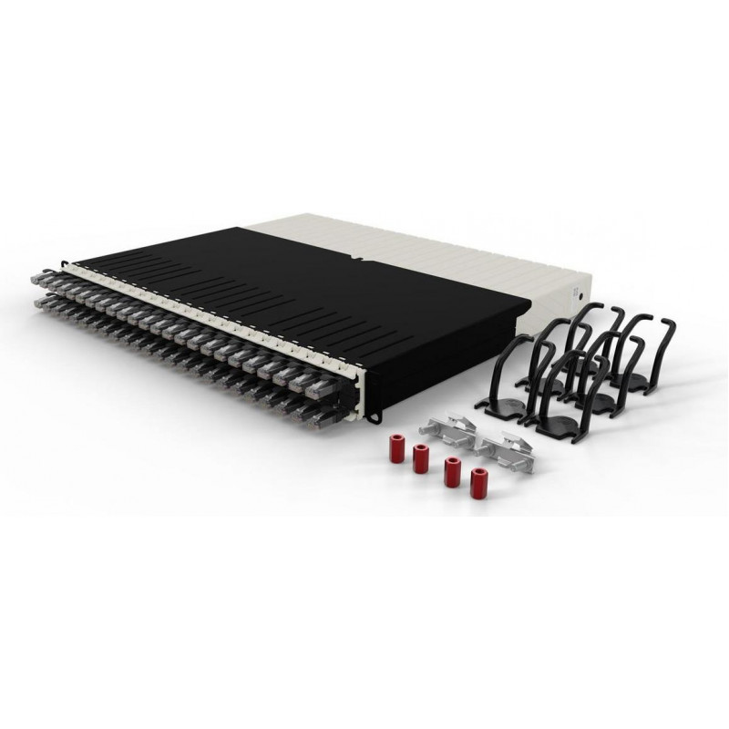 Patchbox .one 8RU UTP Patch Panel, μαύρο (PONEX8UTPBK)