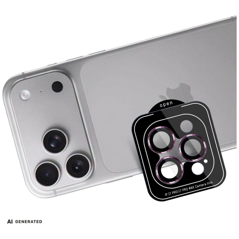 3MK Lens Protection Pro Apple iPhone 18 Pro / 18 Pro Max προστασία φακού κάμερας, tempered glass, Burgundy