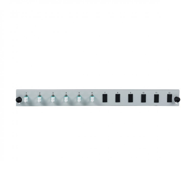 EFB Elektronik SB-FP-6SC-S-OM4 Μπροστινό Πάνελ Οπτικών Ινών για Τοποθέτηση σε Rack, 1U, Γκρι, Μεταλλικό, 432 mm