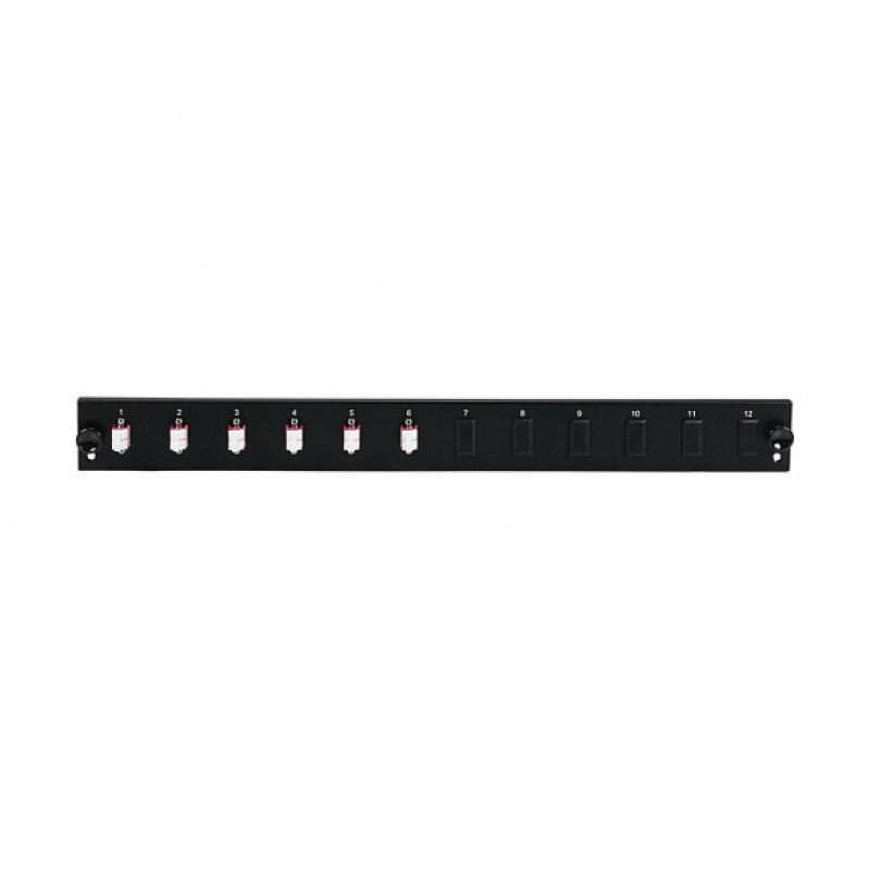 EFB Elektronik SB-FP-6SC-S-OM4 Μπροστινό Πάνελ Οπτικών Ινών για Τοποθέτηση σε Rack, 1U, Γκρι, Μεταλλικό, 432 mm