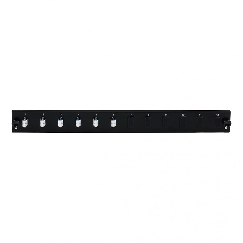 EFB Elektronik SB-FP-6SC-S-OM4 Μπροστινό Πάνελ Οπτικών Ινών για Τοποθέτηση σε Rack, 1U, Γκρι, Μεταλλικό, 432 mm