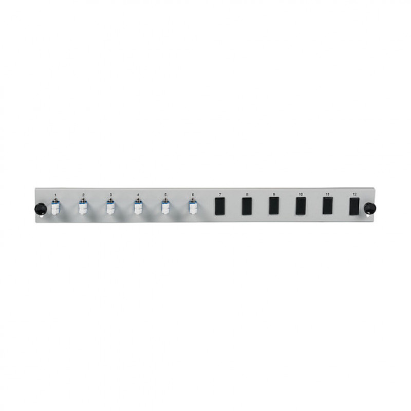 EFB Elektronik SB-FP-6SC-S-OM4 Μπροστινό Πάνελ Οπτικών Ινών για Τοποθέτηση σε Rack, 1U, Γκρι, Μεταλλικό, 432 mm