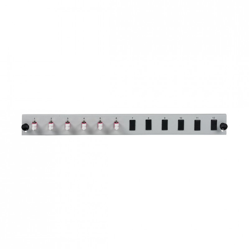 EFB Elektronik SB-FP-6SC-S-OM4 Μπροστινό Πάνελ Οπτικών Ινών για Τοποθέτηση σε Rack, 1U, Γκρι, Μεταλλικό, 432 mm