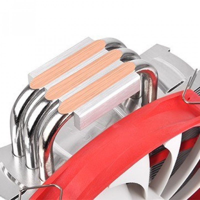 Ψύκτρα CPU Thermaltake NiC L32, ανεμιστήρας PWM 140 mm, αλουμίνιο και χαλκός, κόκκινο, λευκό